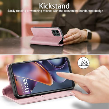 Moto G 5G 2025/5G 2026/Play 2026 Wallet Case with [RFID Blocking],Pink | Card Holder, Kickstand, Magnetic, Soft Leather Flip Case Wallet for Moto G 5G 2025/Moto G 5G 2026/Play 2026 - color: Pink, size: Moto G 5G 2025/2026 6.7"
