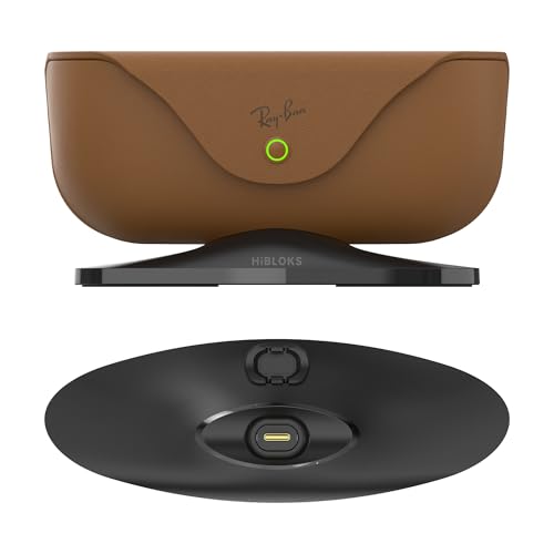 HiBloks Magnetic USB-C Charging Dock for Ray-Ban Meta Glasses Charger Case