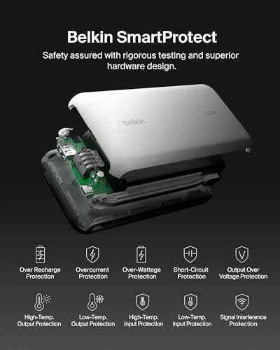 Belkin 20000mAh 30W USB C Power Bank, Portable Charger for iPhone & iPad - color: White, style: 20K mAh