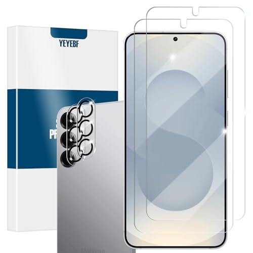 Galaxy S25 Tempered Glass Screen & Lens Protector 2+2 Pack HD Clear | [Ultrasonic Fingerprint Unlock] [Case Friendly] [Bubble-Free] - size: Galaxy S25