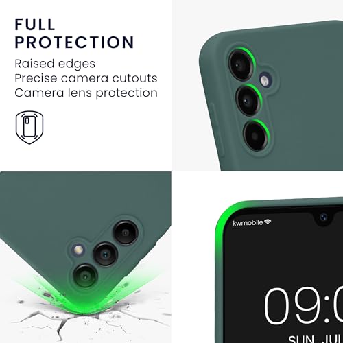 kwmobile Case Compatible with Samsung Galaxy A14 5G Case - Protective Slim TPU Phone Cover - Soft Matte Finish - Blue Green - color: blue green, size: Galaxy A14 5G