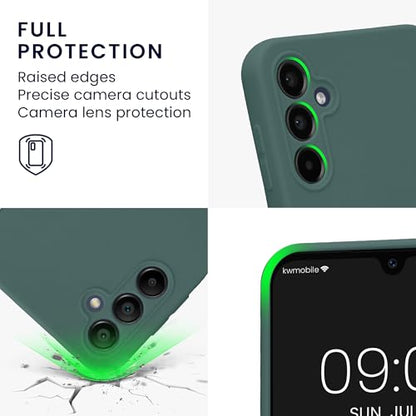 kwmobile Case Compatible with Samsung Galaxy A14 5G Case - Protective Slim TPU Phone Cover - Soft Matte Finish - Blue Green - color: blue green, size: Galaxy A14 5G