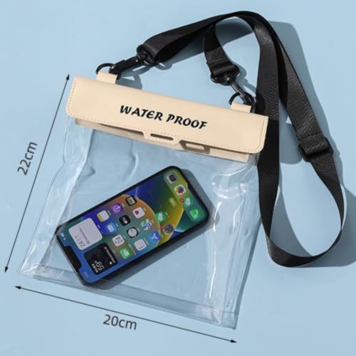 Waterproof Phone Pouch with Adjustable Shoulder Strap, Large Capacity Dry Bag, Touch Screen Compatible Case for Beach, Swimming, Kayaking, Boating, Fishing, Travel and Outdoor Activities (Yellow) - color: Yellow