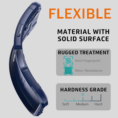 Rugged Shield 8ft Drop Proof TPU Thick Armor Tactical Protective Case Compatible with iPhone 16 (6.1 inches) - Navy Blue - color: Navy Blue, size: iPhone 16