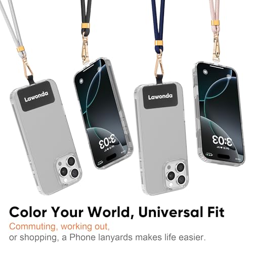 Phone Lanyard Crossbody/Neck Universal Adjustable Cell Phone Strap - color: Grey