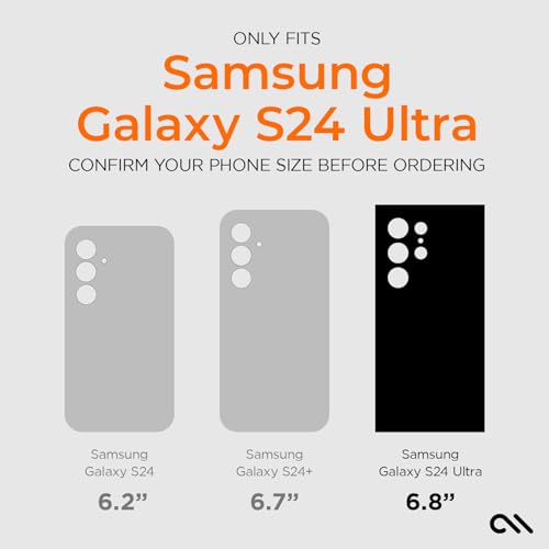 Case-Mate Tough Clear Samsung Galaxy S24 Ultra Case [16ft D3O Drop Protection] [Wireless Charging Compatible] Phone Case for Samsung Galaxy S24 Ultra 6.8", Slim, Anti Yellow, Anti Scratch Technology - color: D3O Clear