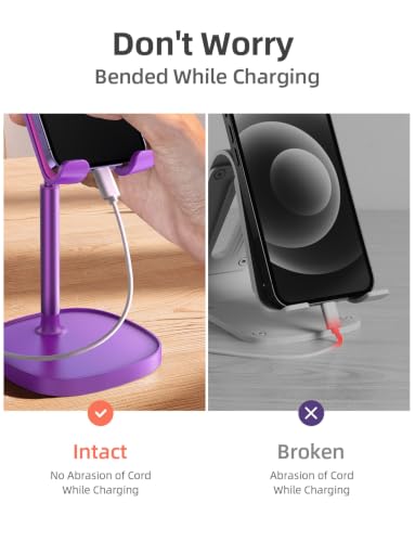 LISEN Cell Phone Stand Phone Holder for Desk, Gaming for Nintendo Switch - color: Dark Purple