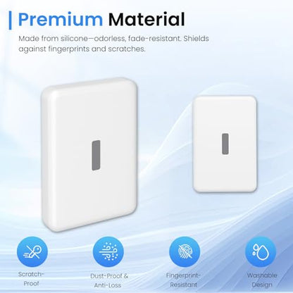 Case for TORRAS MiniMag Power Bank 10000mAh,Silicone Protective Cover with Shockproof Bumper,Anti-Fingerprint Dust Resistant,Washable Non-Slip Skin,Charge-Through Cutout,Portable Travel Sleeve,White - color: White