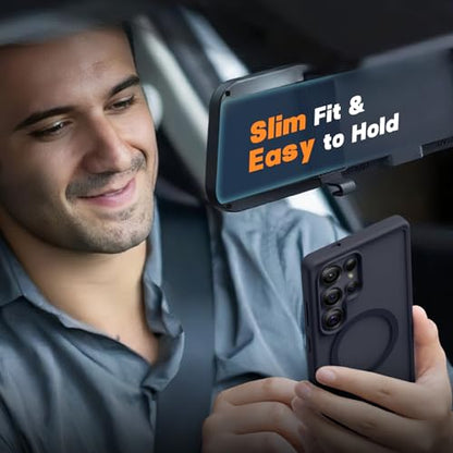 Maledan Black Case for Samsung Galaxy S25 Ultra - for Galaxy S25 Ultra Case Compatible with MagSafe Magnetic Phone Case 25 Ultra Shockproof Military Protection Waterproof Bumper Cover Accessories - color: Matte Black