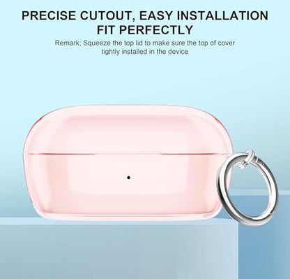 Aircawin for Bose New QuietComfort Earbuds Case Clear 2024 - color: Light Pink