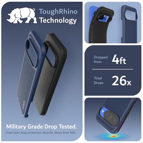 TUDIA for Google Pixel 10 / Pixel 10 Pro Cases 2025 MergeGrip Case – [Military Grade Drop Tested] Dual Layer Rugged Slim Shockproof Heavy Duty Protective Phone Cover - Indigo Blue - color: Indigo Blue, size: Pixel 10 / 10 Pro
