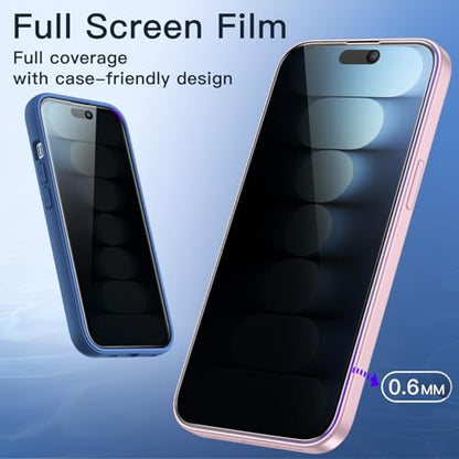 JETech Privacy Screen Protector for iPhone 15, 2-Pack - size: iPhone 15