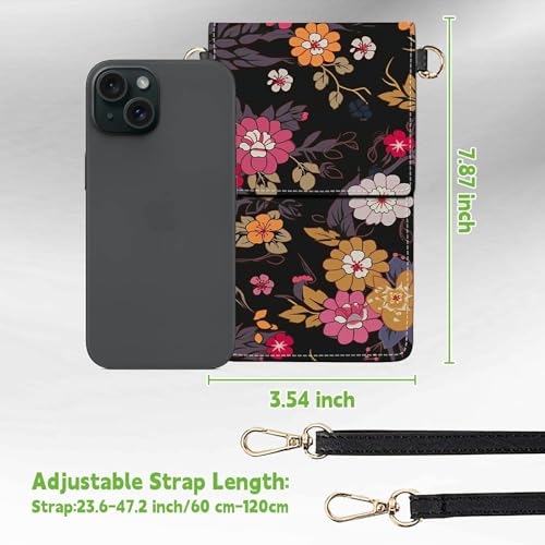 Small Crossbody Bags with Adjustable Shoulder Strap - color: Beautiful Flower