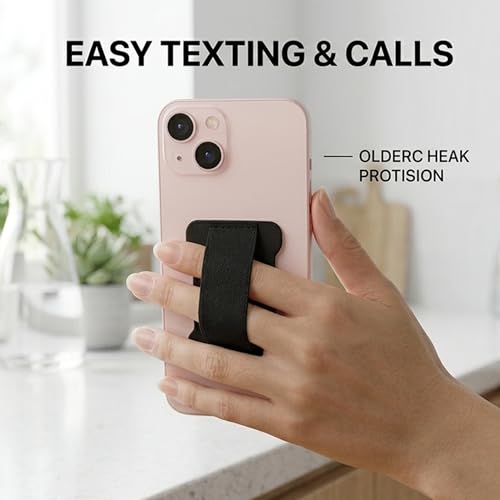 Universal Phone Grip for Smartphones - Phone Holder for Hand for Back of Phone - Wireless Charging Compatible (Black Purple) -2PC - color: Black DarkPurple