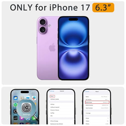 for iPhone 17 Case Tortoise Shell Cute Design | [Military Grade Protection], 8FT Drop Resistant Shockproof Heavy Duty Phone Case Cover Women Men for iPhone 17 6.3” - size: iPhone 17
