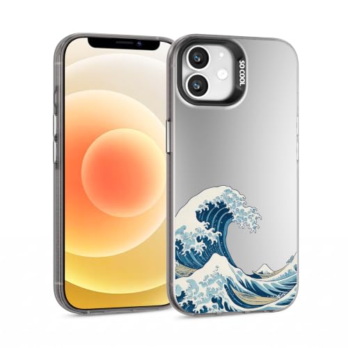 for iPhone 12/12 Pro Case, TPU, Drop Protection, Waves | Matte Silver Back, Shockproof, Fade-resistant, Anti-yellow, Lens Protection, Precise Cutout, Slim grip, Waves - color: Waves, size: iPhone 12/12 Pro
