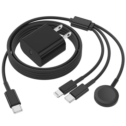 QZIIW 20W Apple Watch Charger,Apple Watch Magnetic Fast Charger USB C Cable - color: Black