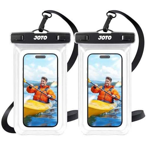 JOTO 2 Pack Waterproof Phone Pouch Case Up to 7", IPX8 Underwater Phone Case Cellphone Dry Bag for iPhone 17/Air 16 15 14 13 12 Pro Max Xs Max XR X 8 7 6S Plus SE/Galaxy S24 S23 S22 -Clear | Fits iPhone 17/Air 16 15 14 13 12 Pro Max Xs XR X 8 7 6S Plus SE