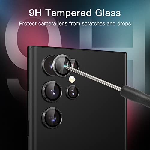 JETech Camera Lens Protector for Galaxy S22 Ultra, Phantom Black, 1 Set