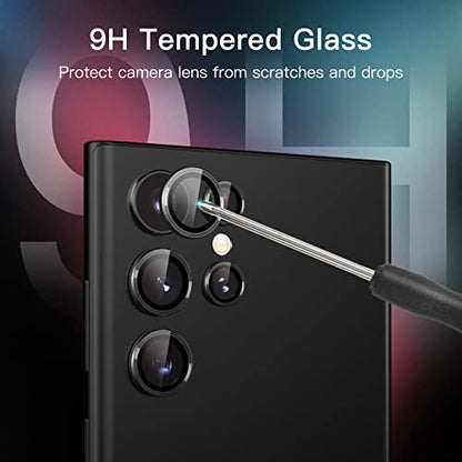 JETech Camera Lens Protector for Galaxy S22 Ultra, Phantom Black, 1 Set