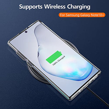 Rayboen for Samsung Galaxy Note 10 Plus Case, Crystal Clear | Transparent, Hard PC Back, Flexible Silicone Edge, Anti-Scratch, Sleek Minimalist, Shockproof Protective, Slim Phone Cover