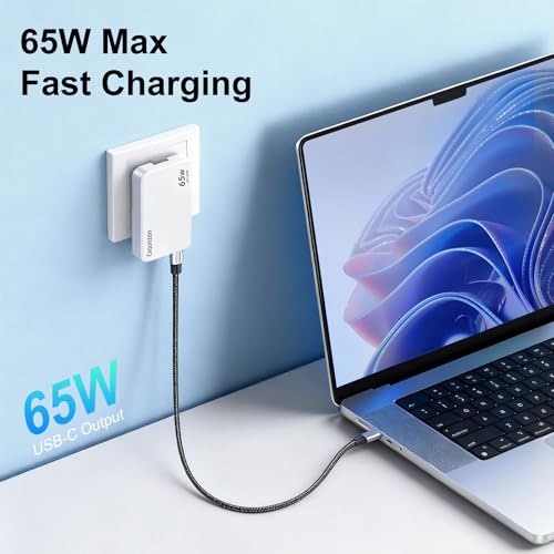 65W Slim USB C Wall Charger - color: White