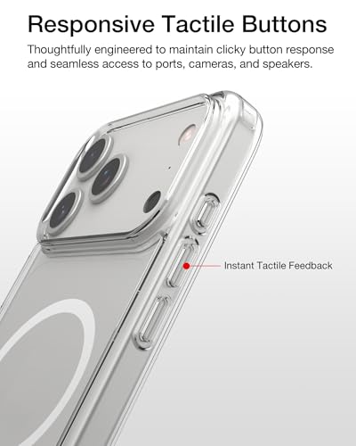 Crystal Fit Magnetic Clear Case for iPhone 17, Compatible with MagSafe, Anti Yellowing, Slim Protective Cover - size: iPhone 17