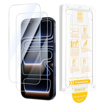 Ruky for 2 Pack iPhone 17 / iPhone 17 Pro/iPhone 16 Pro Screen Protector - size: iPhone 16 Pro / iPhone 17 / iPhone 17 Pro