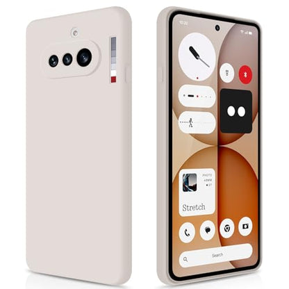 GiiYoon Silicone Case for Nothing Phone 4a, Off White - color: Off-white, size: Nothing Phone 4a