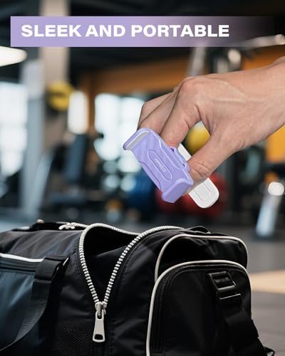 APPS2Car Gym Magnetic Phone Holder, 360 Adjustable, Compatible with 4.7-6.5" Smartphones, Alloy Base and Joint, Gym Accessories for Women, Purple - size: Purple - 1 Pack