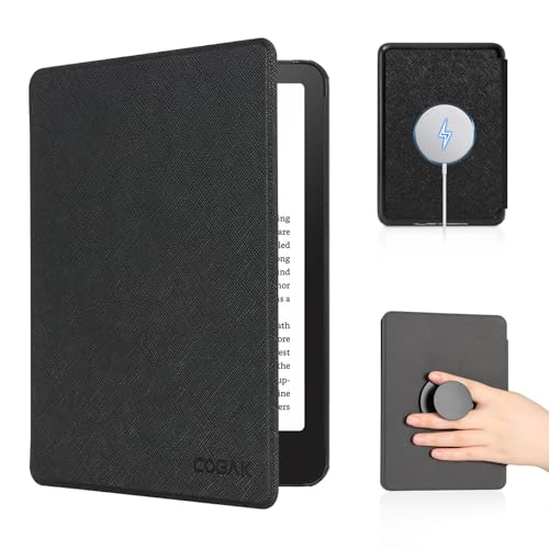 CoBak Magnetic Case for All New 6 Inch E-Reader 2024 and 2022 (11 Generation) -Compatible with PopSockets/UGREEN/Anker Magnetic Grip and Stand, Auto Sleep and Wake, Premium Protective Case, Black