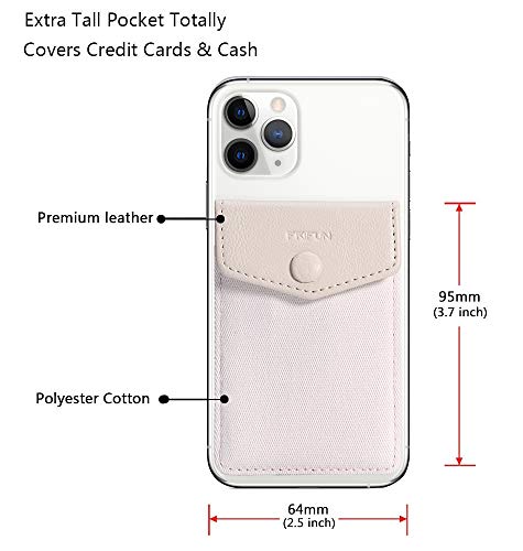 Ultra-Slim Self Adhesive Credit Card Leather Wallet - color: C:Beige