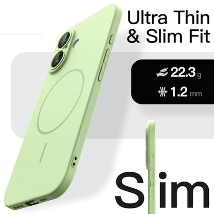 JETech Magnetic Slim Case for iPhone 17, Sage - color: Sage, size: iPhone 17