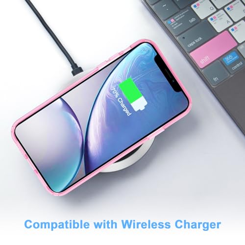 JJGoo Compatible with iPhone XR Case Clear Soft Transparent Shockproof Protective Slim Thin Bumper Phone Cover for XR, Clear Pink - color: Pink