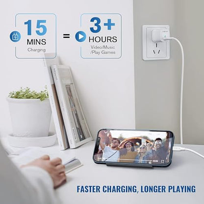 [Apple MFi Certified] 2Pack iPhone 14 Charger Fast Charging,20W USB C Block - size: 2Pack 3.3FT