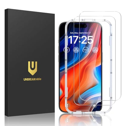 UNBREAKcable 2-Pack Screen Protector for iPhone 16 Pro Max Tempered Glass - size: iPhone 16 Pro Max