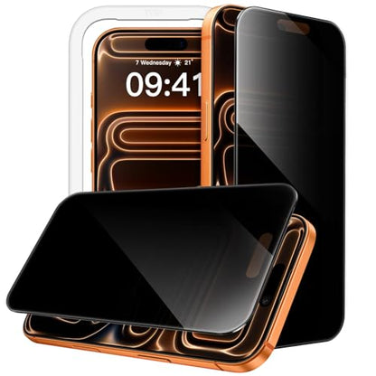JETech 360° Privacy Screen Protector for iPhone 17 Pro Max, 2-Pack - size: iPhone 17 Pro Max
