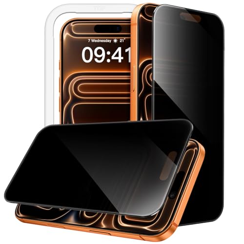JETech 360° Privacy Screen Protector for iPhone 17 Pro Max, 2-Pack - size: iPhone 17 Pro Max