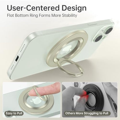 SYNCWIRE for MagSafe Phone Grip, Magnetic Phone Ring Holder - color: Light Yellow