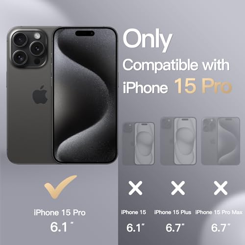 JETech Silicone Case for iPhone 15 Pro, Black | Silky Soft Touch, Shockproof Protection, Scratch Resistant, Microfiber Lining - color: Black, size: iPhone 15 Pro