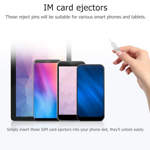 Kichvoe 100 Pcs Sim Card Tool Kit for Smartphones and Tablets Silver Metal Sim Ejector Pins with Practical Eject Function Compact Portable for Phone and Tablet Maintenance Assorted Style