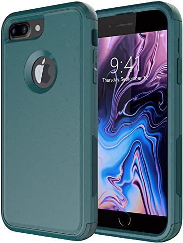 Diverbox for iPhone 8 Plus Case, iPhone 7 Plus Case [Shockproof] [Dropproof] [Dust-Proof],Heavy Duty Protection Phone Case Cover for Apple iPhone 8 Plus & 7 Plus (Dark Green) - color: Dark Green