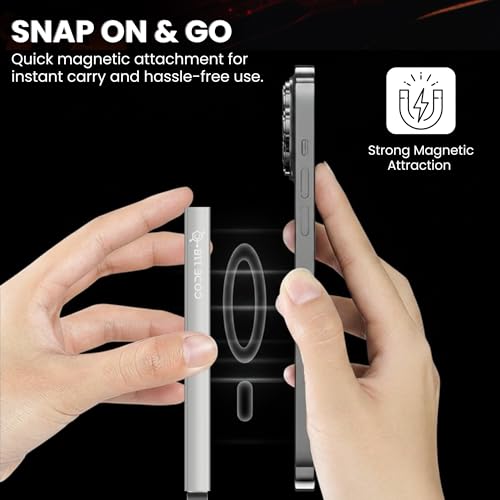 CODE 118 Wallet for Men - Slim Minimalist Aluminum Magnetic Card Holder - RFID Blocking Front Pocket Mag Safe Wallet with Strong Magnet Attachment (Metallic Silver) - color: Metallic Silver