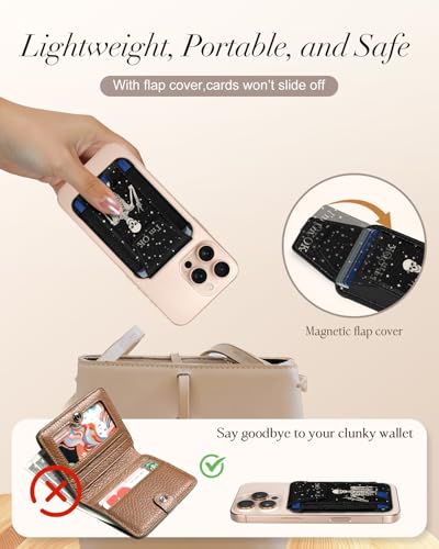 Shorogyt Compatible with Magsafe Wallet with Flap Cover, Skull - color: Skull