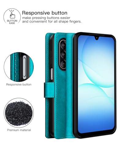 Feitenn for Samsung Galaxy A17 5G (6.7") Case Wallet 2026 with 4 Card Holders Kickstand, PU Flip Leather Magnetic Closure Folio Shockproof Protective Cover, Blue - color: Blue, size: Samsung Galaxy A17 5G