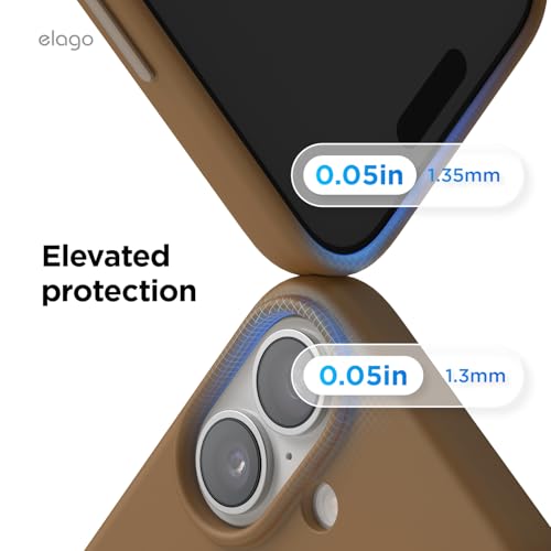 elago Premium Magnetic Silicone Case for iPhone 17 Brown | Compatible with MagSafe, Liquid Silicone Material, Protection, Shockproof, Slim Phone (Brown) - color: Brown, size: iPhone 17