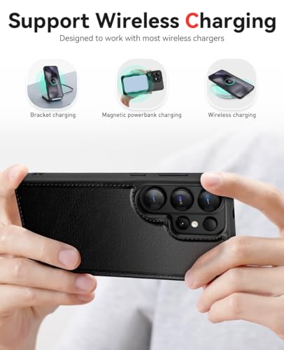 OCASE for Samsung Galaxy S26 Ultra Detachable Wallet Case with Card Holder, [2 in 1] PU Leather Flip Folio Case with RFID Blocking Stand Wrist Strap Shockproof Phone Cover 2026, Black - color: Black, size: Samsung Galaxy S26 Ultra