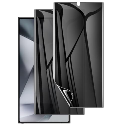 LYWHL 2 Pack for Samsung Galaxy S24 Ultra Privacy Screen Protector, Anti-Spy Flexible Hydrogel Film, Sensitive Touch & Fingerprint Unlock, Durable Anti-Scratch Shock-Resistant Full Coverage - size: Samsung Galaxy S24 Ultra