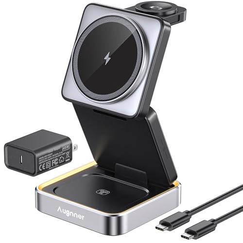 25W Fast Wireless Charging Station, Travel Charger for iPhone 18 Pro Max - color: BLACK