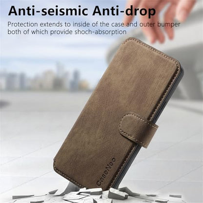 2 in 1 Detachable Wallet Case for Google Pixel 10 Pro XL CMG Brown | PU Leather Magnetic Flip Folio Case with RFID Blocking Card Holder, Credit Card Slots Kickstand, Shockproof Protective Cover - color: Brown, size: Google Pixel 10 Pro XL